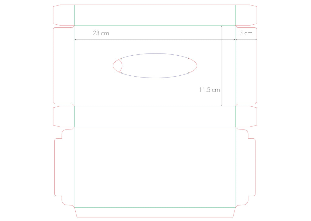 Custom Printed Tissue Box – 230 × 115 × 30 mm